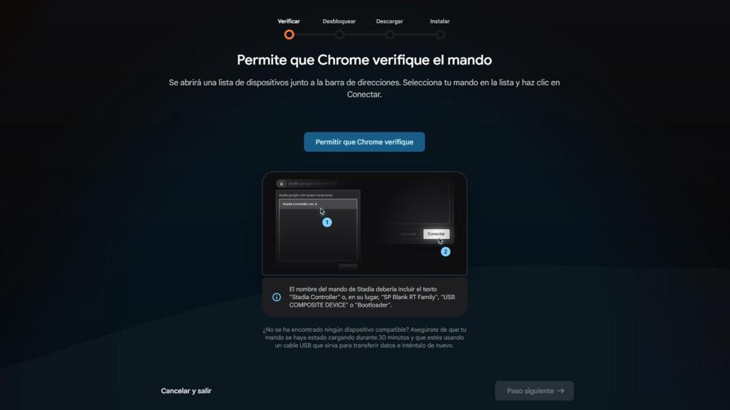 Verificación del mando.