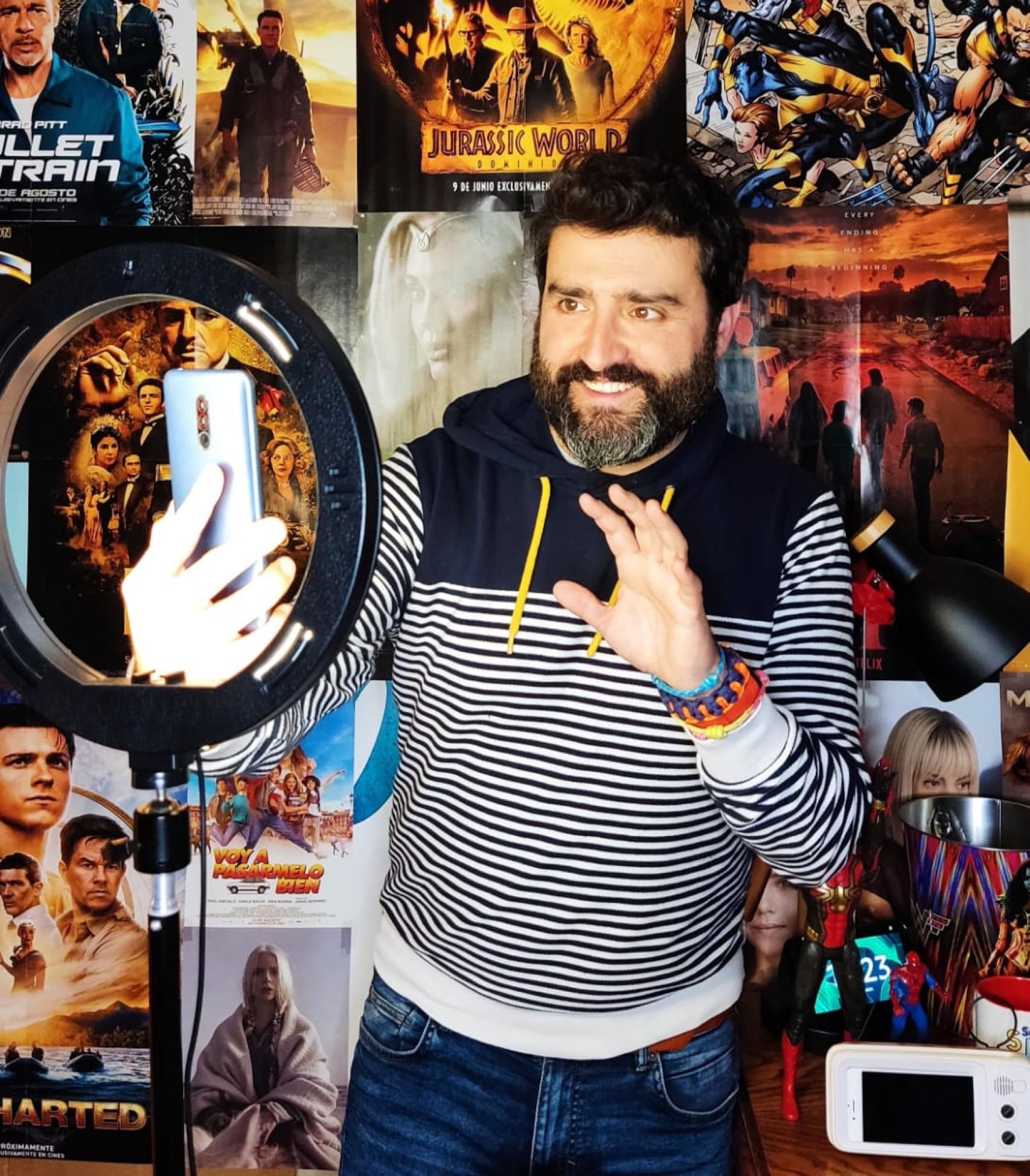 Diego Merayo grabando un vídeo