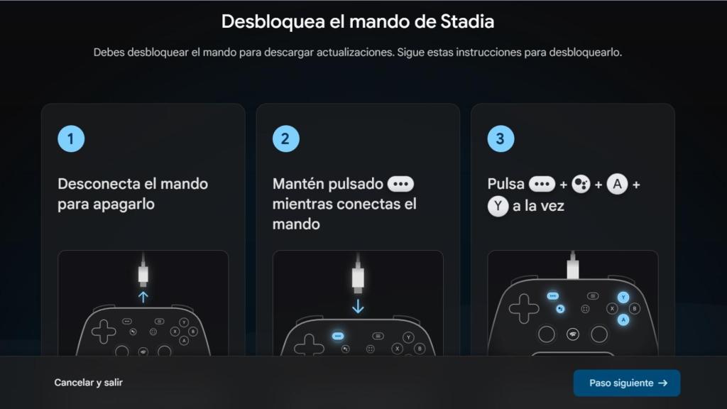 Desbloquear mando Stadia
