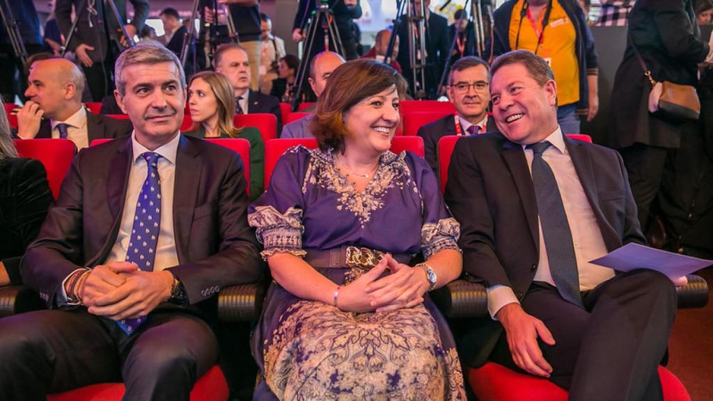 Álvaro Gutiérrez, Patricia Franco y Emiliano García-Page.