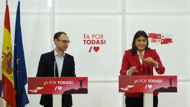 La secretaria de Organización del PSCyL, Ana Sánchez, y el portavoz de Interior del Grupo Socialista en el Congreso de los Diputados, David Serrada, analizan cuestiones de actualidad política en Castilla y León.