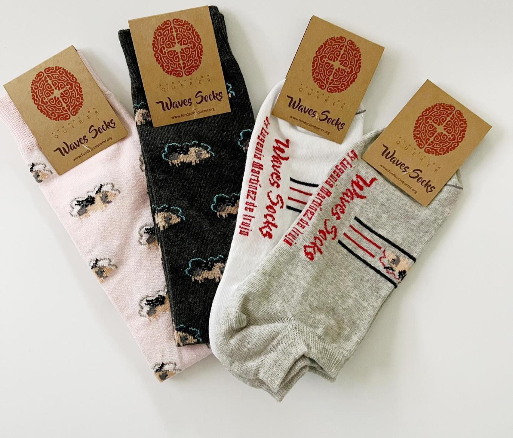 Los cuatro calcetines diseñados por Eugenia Martínez de Irujo.