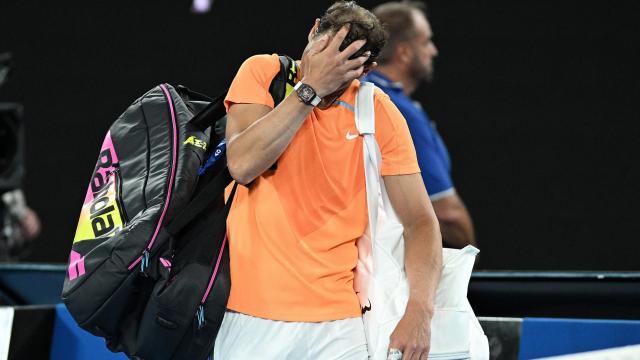 Nadal, tras caer eliminado en el Abierto de Australia.