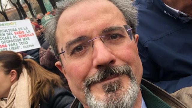 Carlos Flores Juberías, en la pasada manifestación contra el recorte al trasvase Tajo-Segura. EE