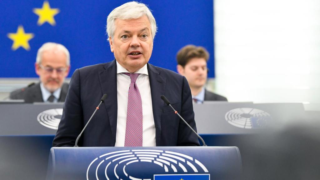 El comisario de Justicia, Didier Reynders, durante una intervención ante el pleno de la Eurocámara en Estrasburgo.