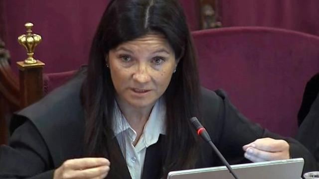 La abogada del Estado Rosa Seoane, durante el juicio del 'procés'./