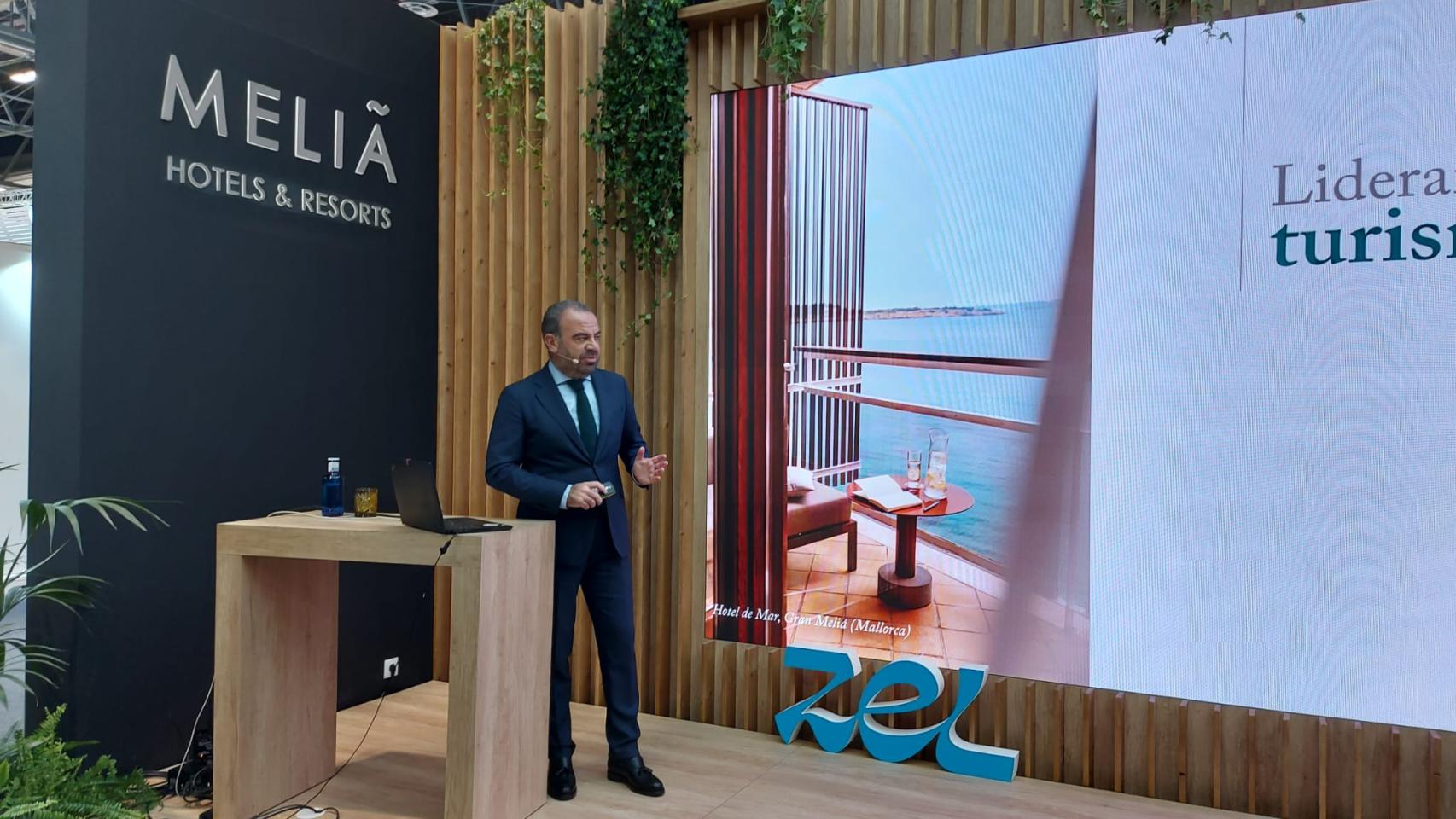 El vicepresidente y CEO de Meliá Hotels, Gabriel Escarrer, en Fitur.
