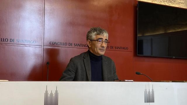 El concejal José Manuel Pichel en rueda de prensa