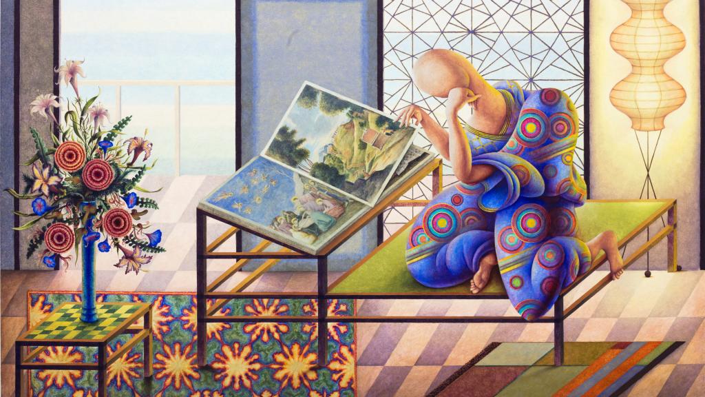 Guillermo Pérez Villalta: 'Artista viendo un libro de arte', 2008