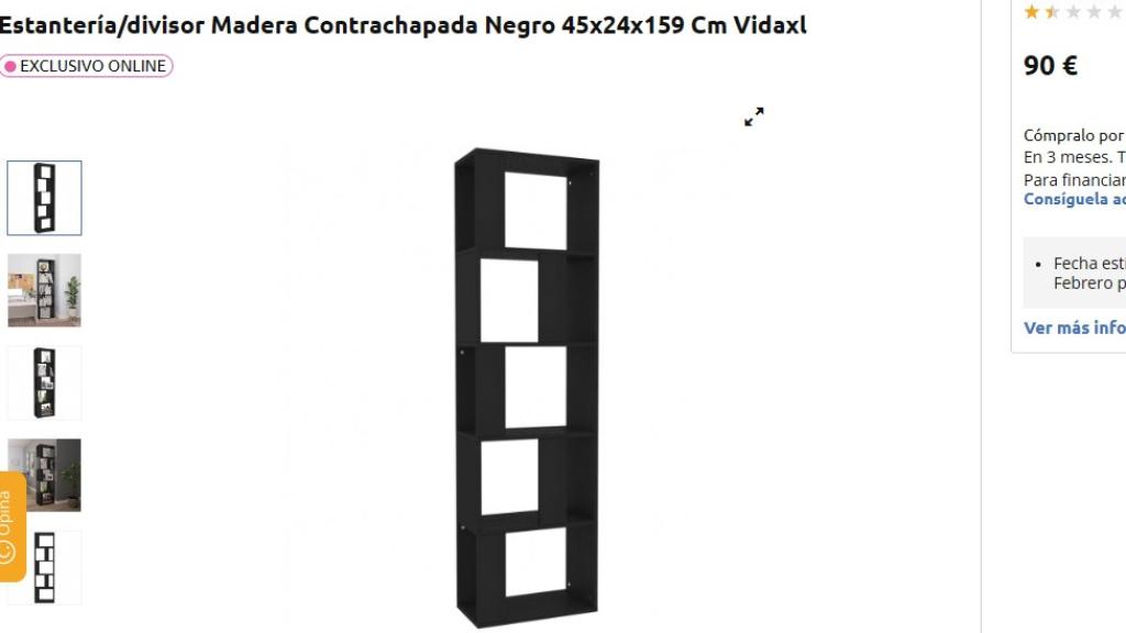 Estantería madera.