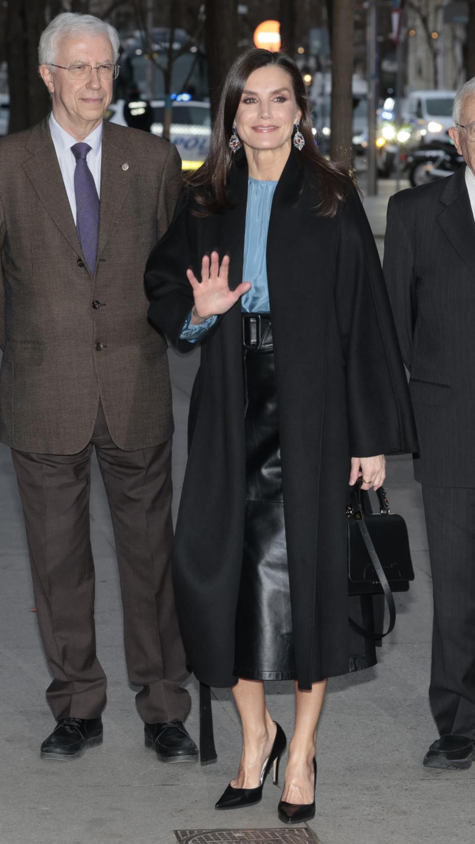 La reina Letizia este jueves por la tarde en Madrid.