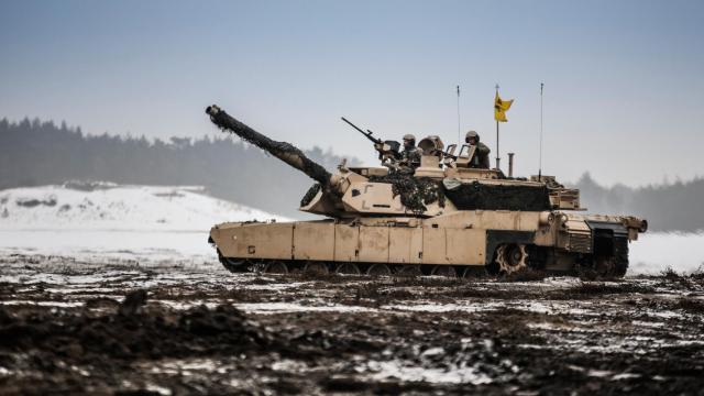 Un tanque M1 Abrams de Polonia