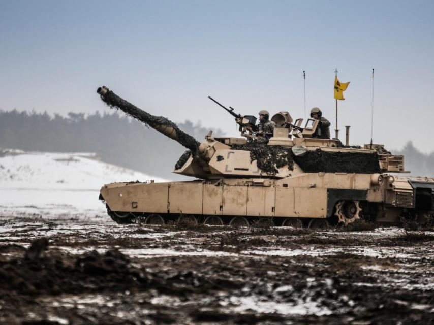 Un tanque M1 Abrams de Polonia