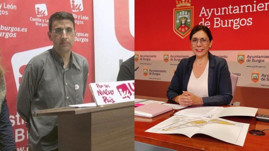 Marga Arroyo (Podemos) y Fernando Sáiz (IU), candidatos de las municipales de Burgos.