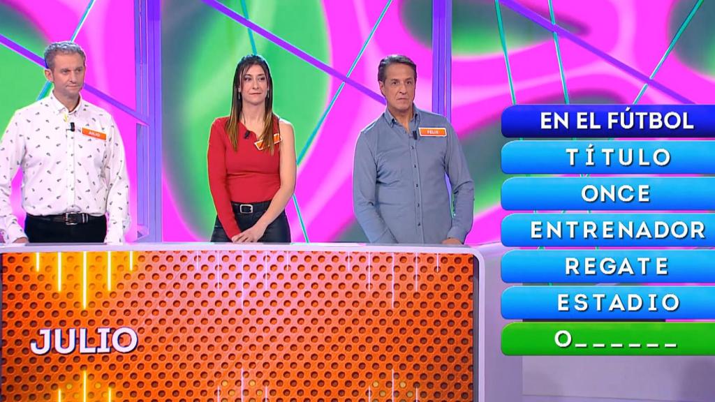 Julio, Lara y Félix en el programa