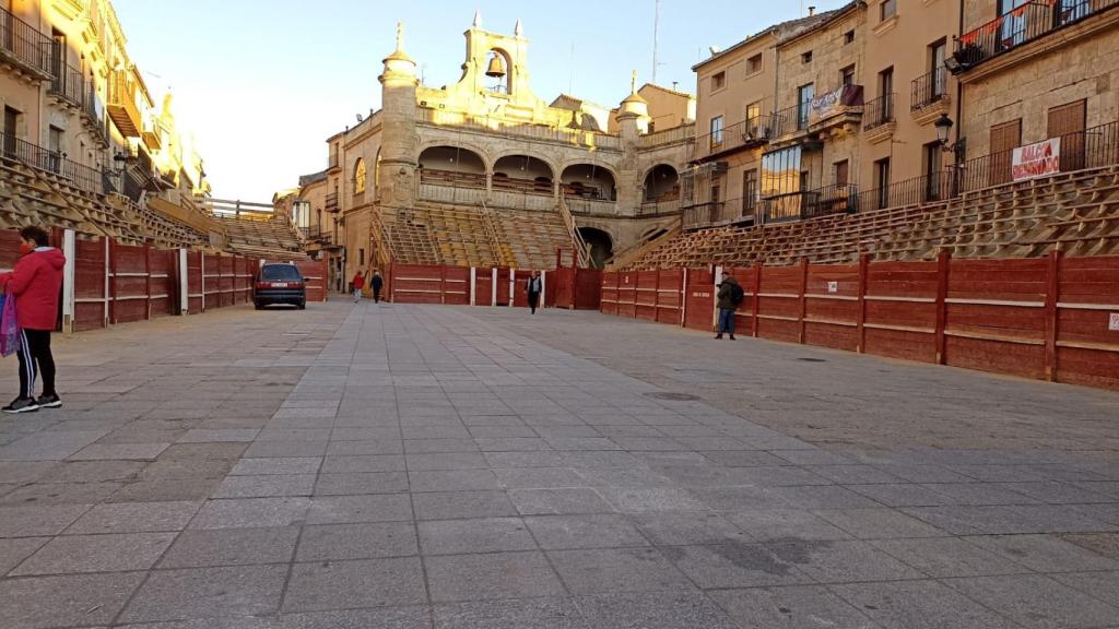 Plaza de toro de Ciudad Rodrigo, levantada para el Carnaval
