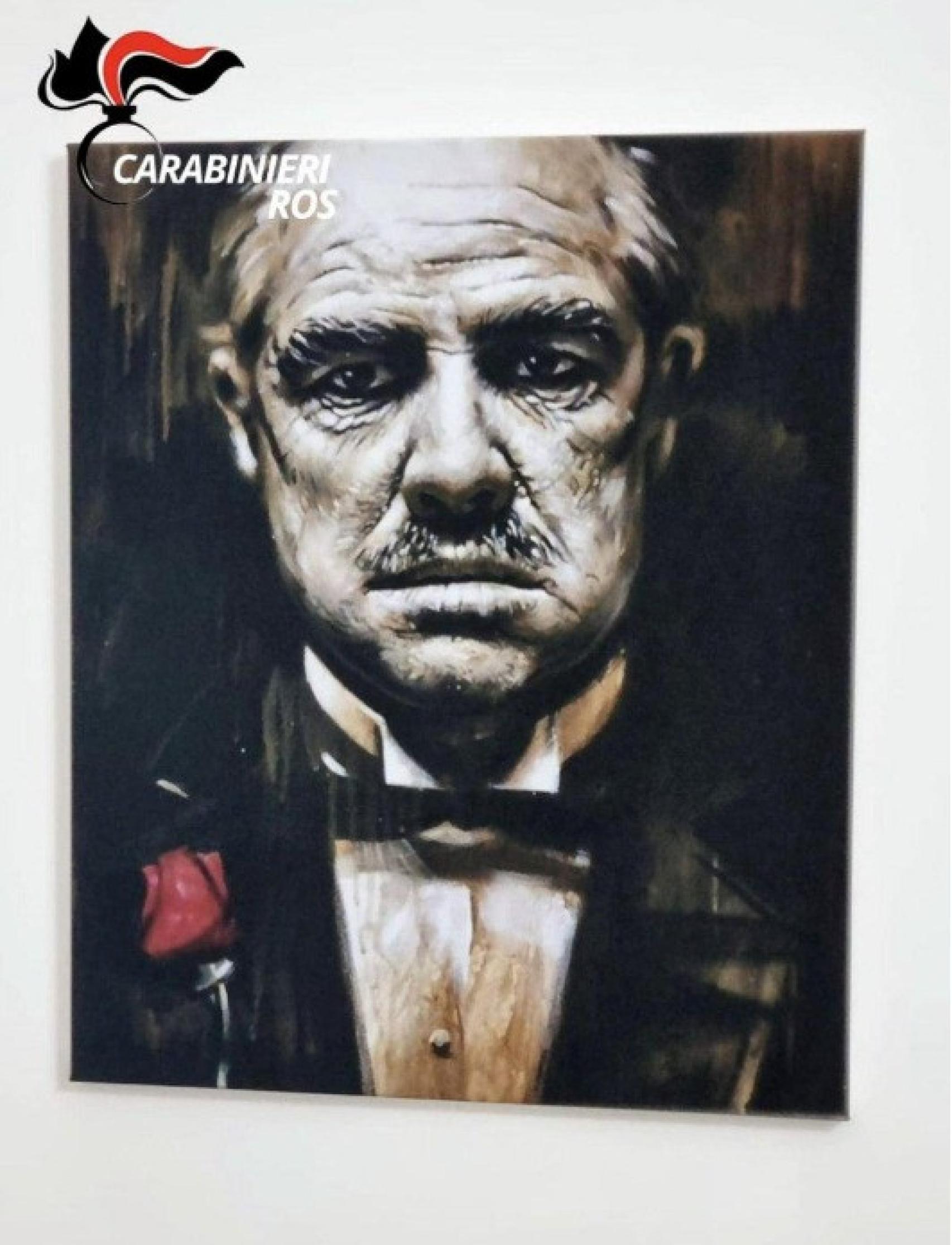 Póster de Marlon Brando encontrado en una de las casas de Messina Denaro.