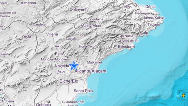 El último sismo de Agost, en la imagen del IGN.