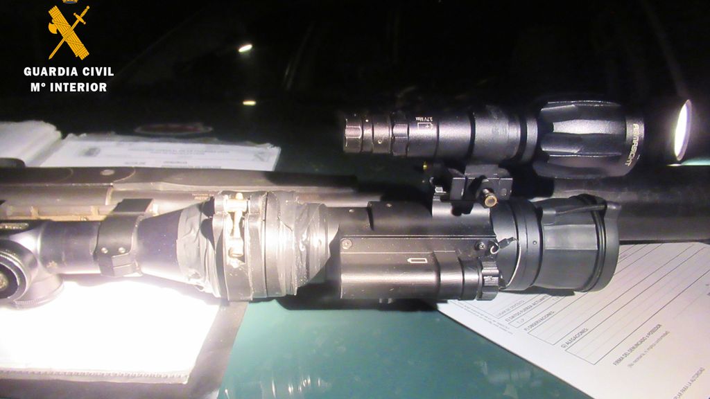 Rifles intervenidos por la Guardia Civil
