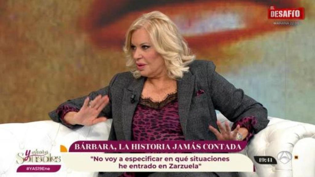 Bárbara Rey en el programa de Sonsoles Ónega.