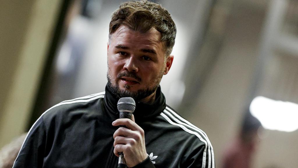 Gabriel Rufián, durante su conferencia en Valencia.