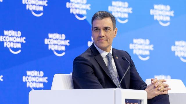 Pedro Sánchez en Davos.