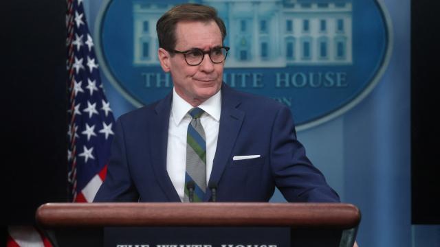 El portavoz del Consejo de Seguridad de la Casa Blanca, John Kirby, este viernes.