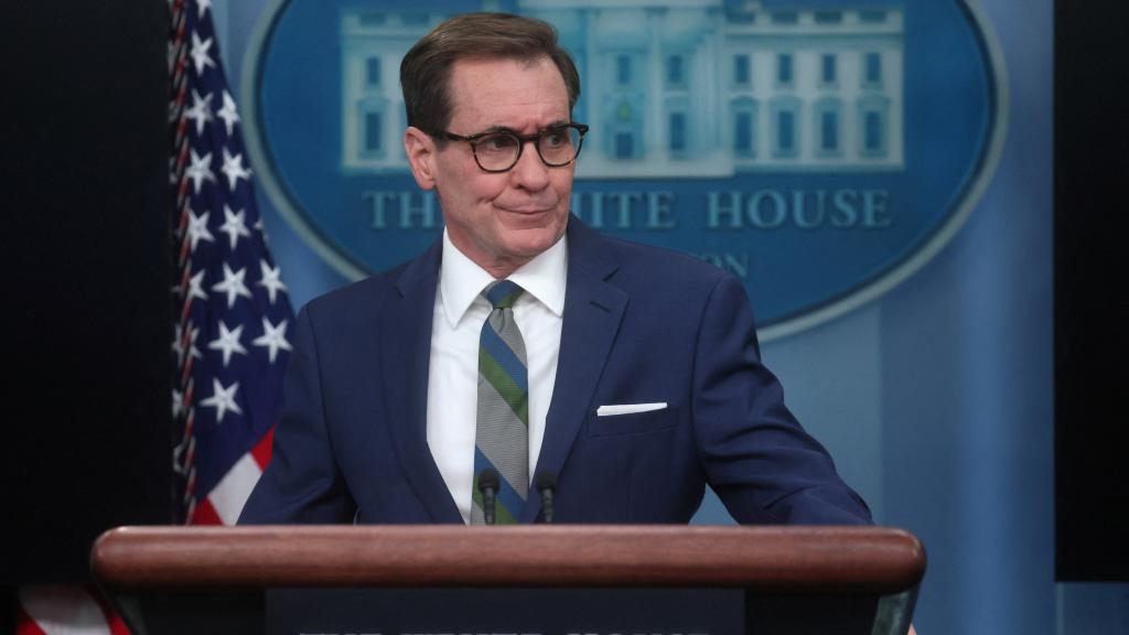 El portavoz del Consejo de Seguridad de la Casa Blanca, John Kirby, este viernes.