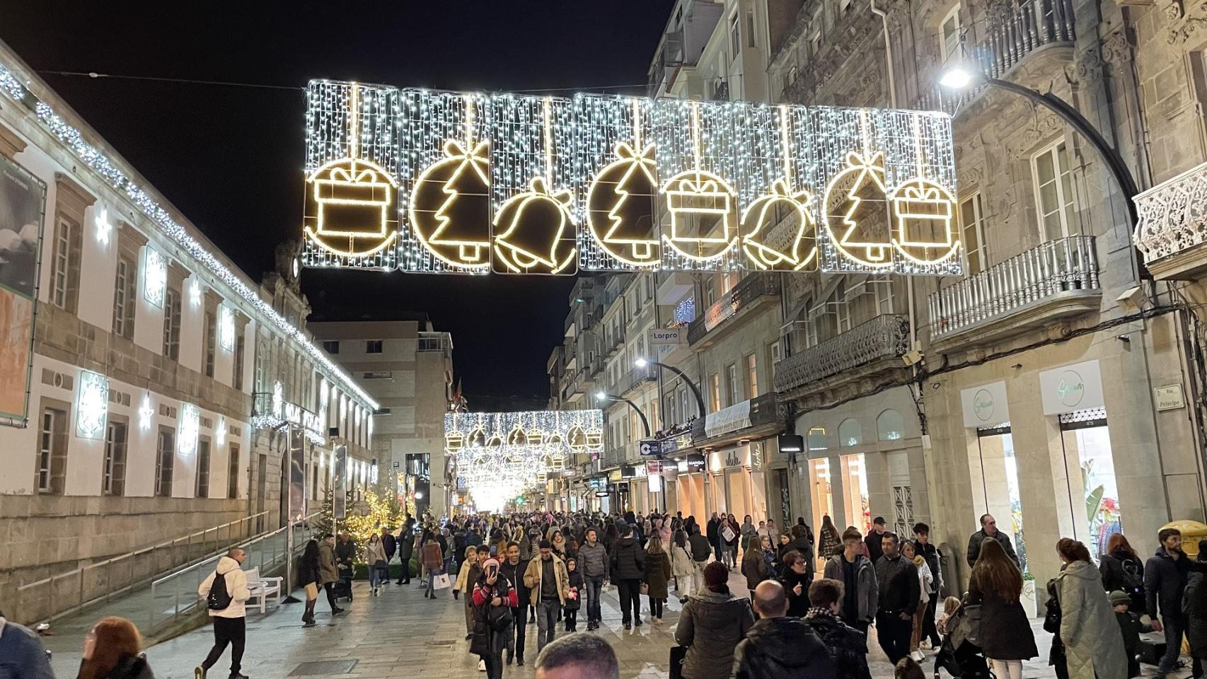 Calle Príncipe de Vigo a 27 de diciembre de 2022.
