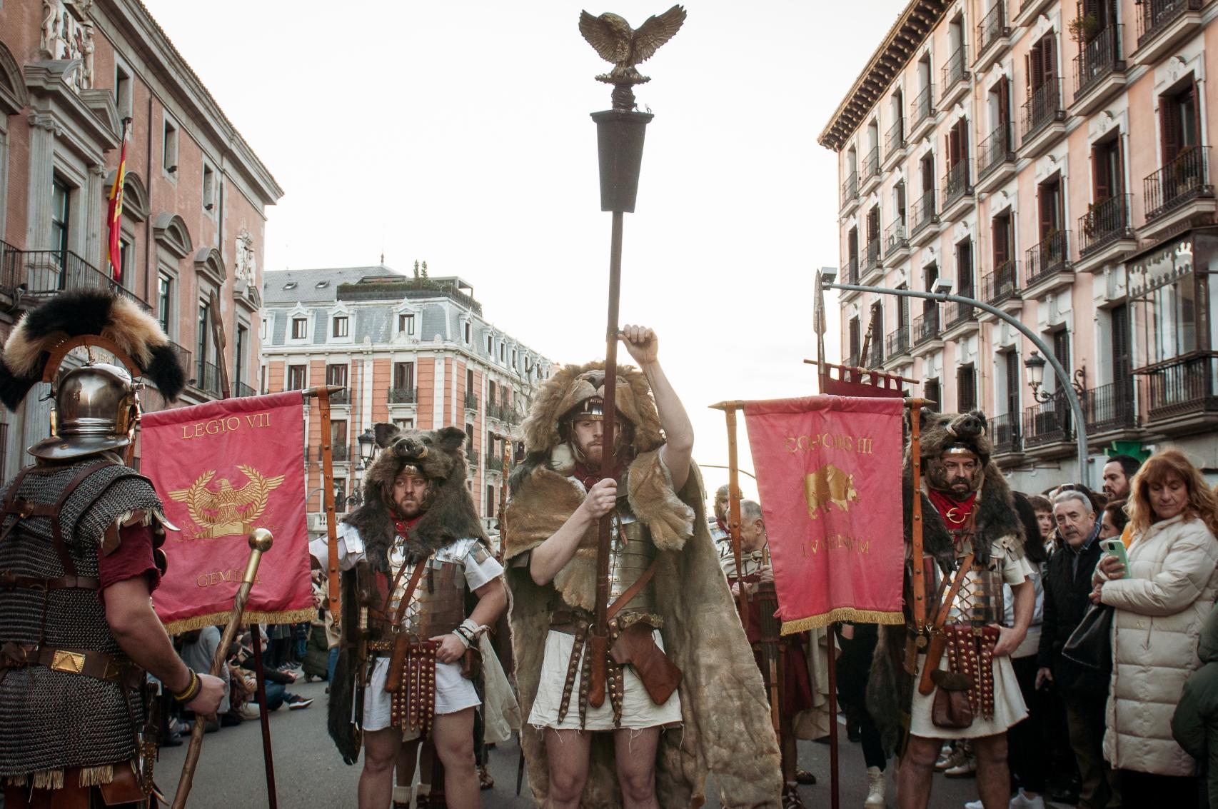 La cabeza de la marcha, en la calle Mayor.