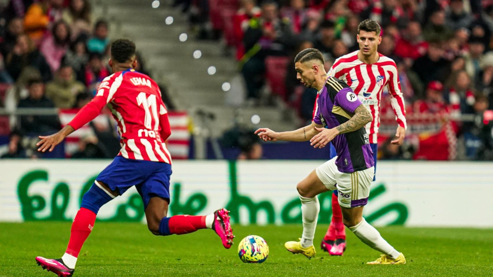 Imagen del encuentro entre el Atlético de Madrid y el Real Valladolid de este sábado.