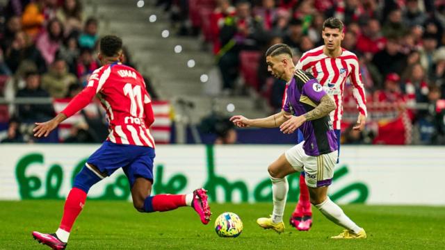 Imagen del encuentro entre el Atlético de Madrid y el Real Valladolid de este sábado.