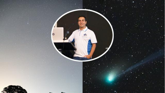 Montaje de Óscar y la foto elegida por la NASA