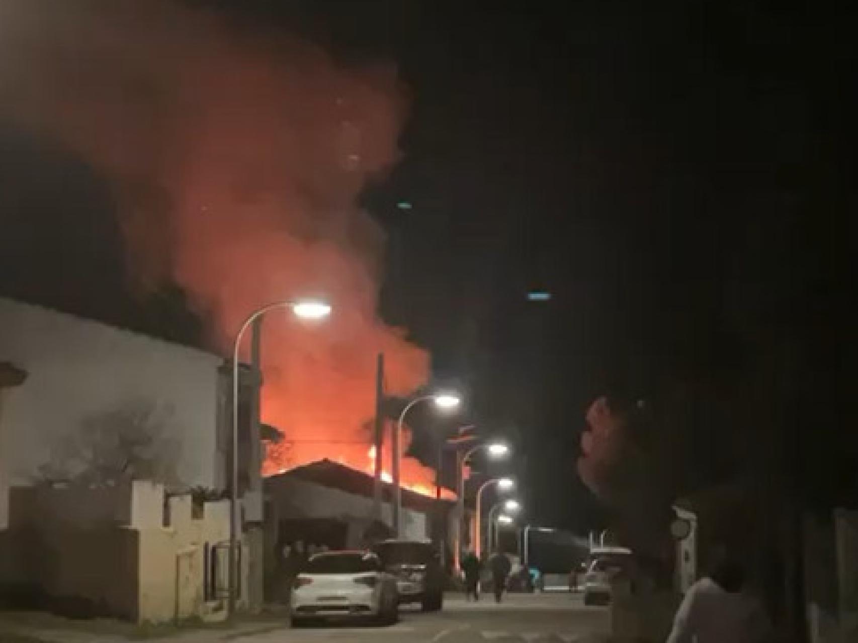 Imagen del incendio.