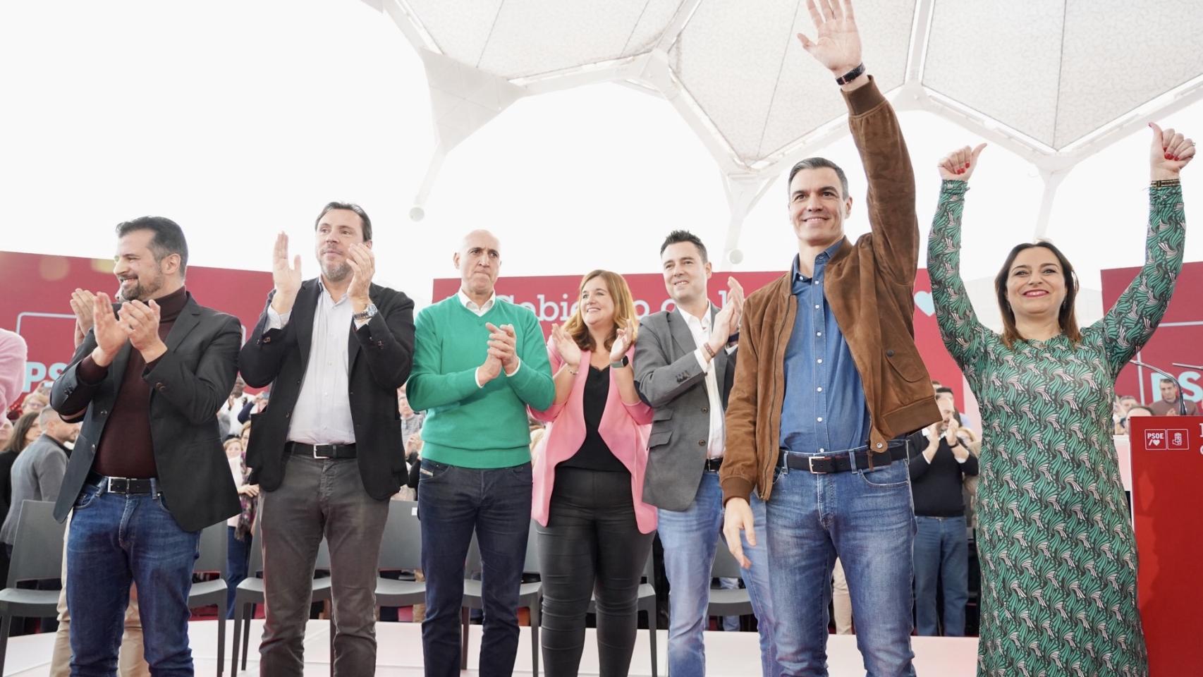 Acto político del PSOE en Valladolid con la presencia de Pedro Sánchez
