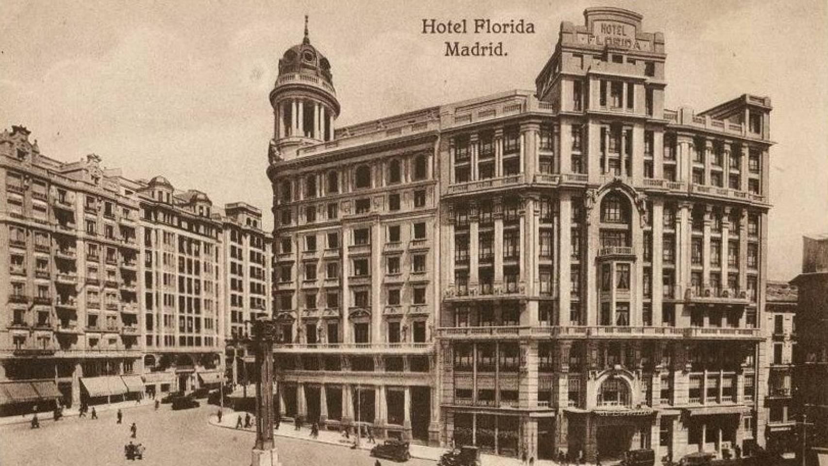 Fotografía del Hotel Florida de Madrid en la década de 1920. Foto: Kallmeyer y Gautier