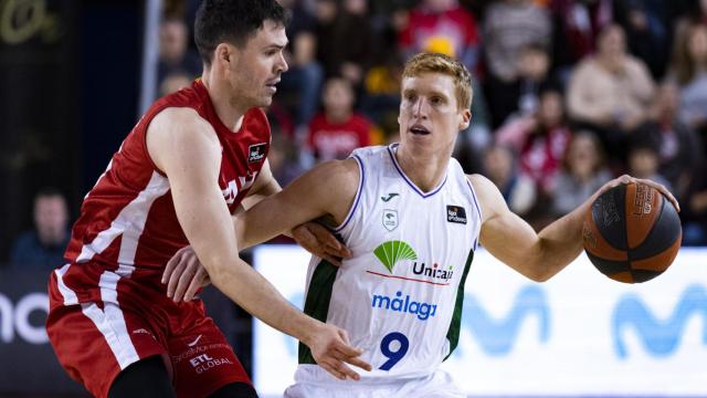 Alberto Díaz durante el Baxi Manresa vs. Unicaja de Málaga