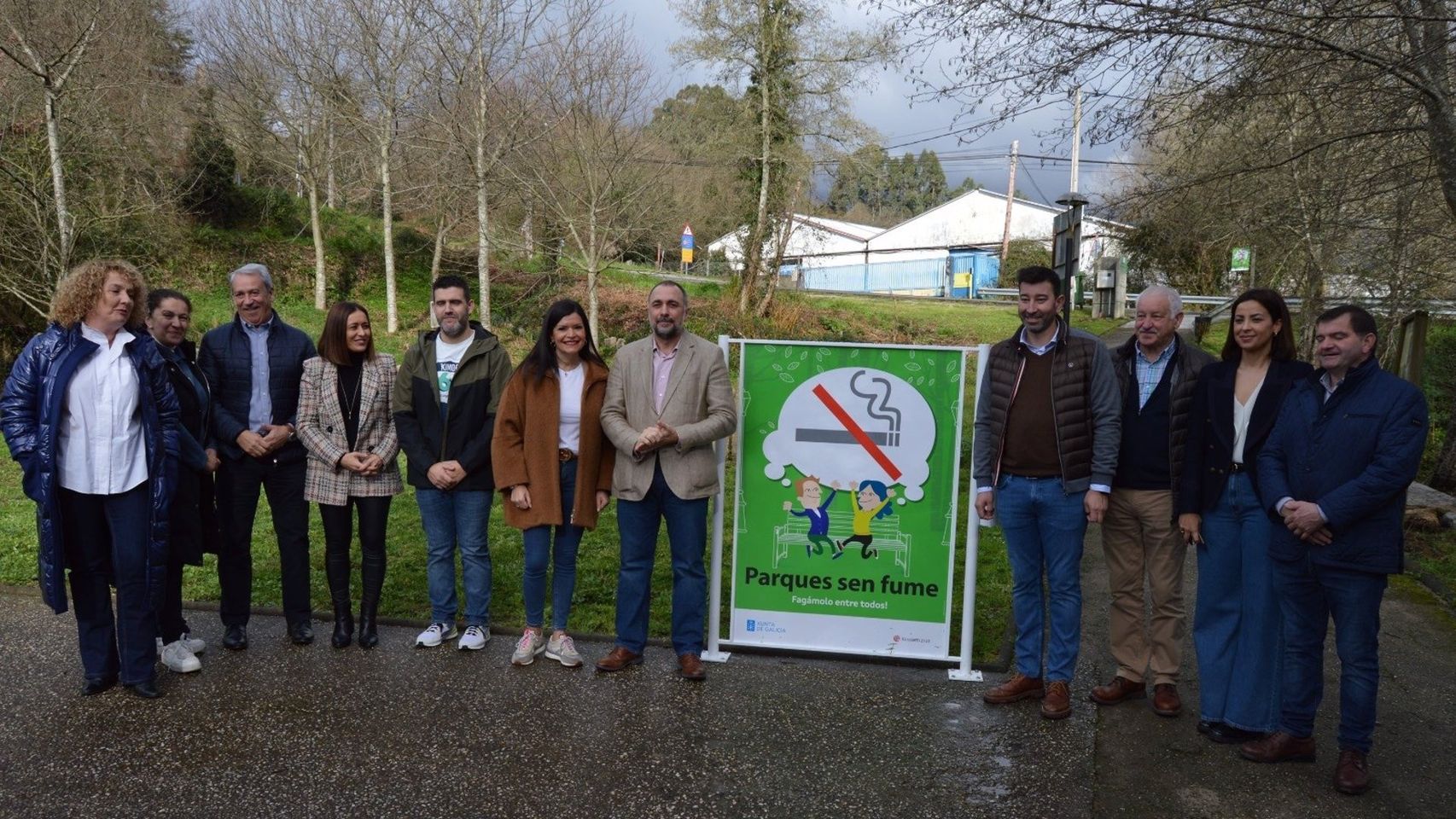 Presentación del nuevo parque sin humo de Mos (Pontevedra).