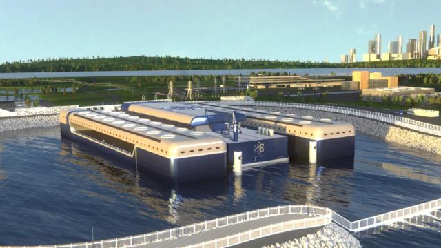 Central nuclear modular sumergida