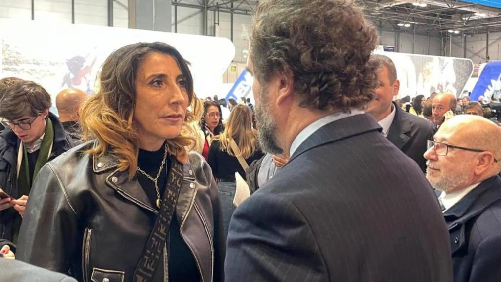 Paz Padilla e Iván Espinosa de los Monteros en Fitur 2023.