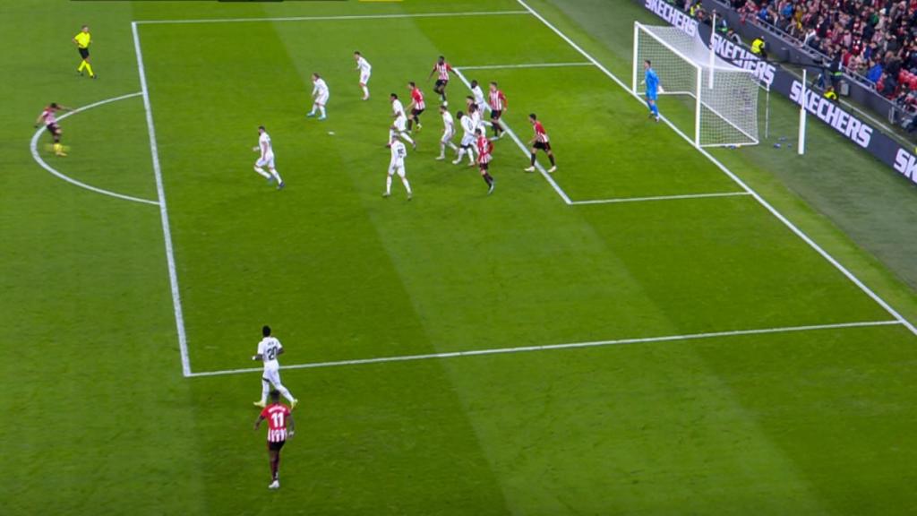 Gol anulado al Athletic por fuera de juego previo