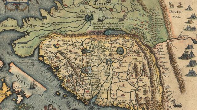 Mapa de China de Luiz Jorge de Barbuda. De 'Historia de las cosas más notables, ritos y costumbres del gran reino de la China' (Biblioteca Castro, 2022)