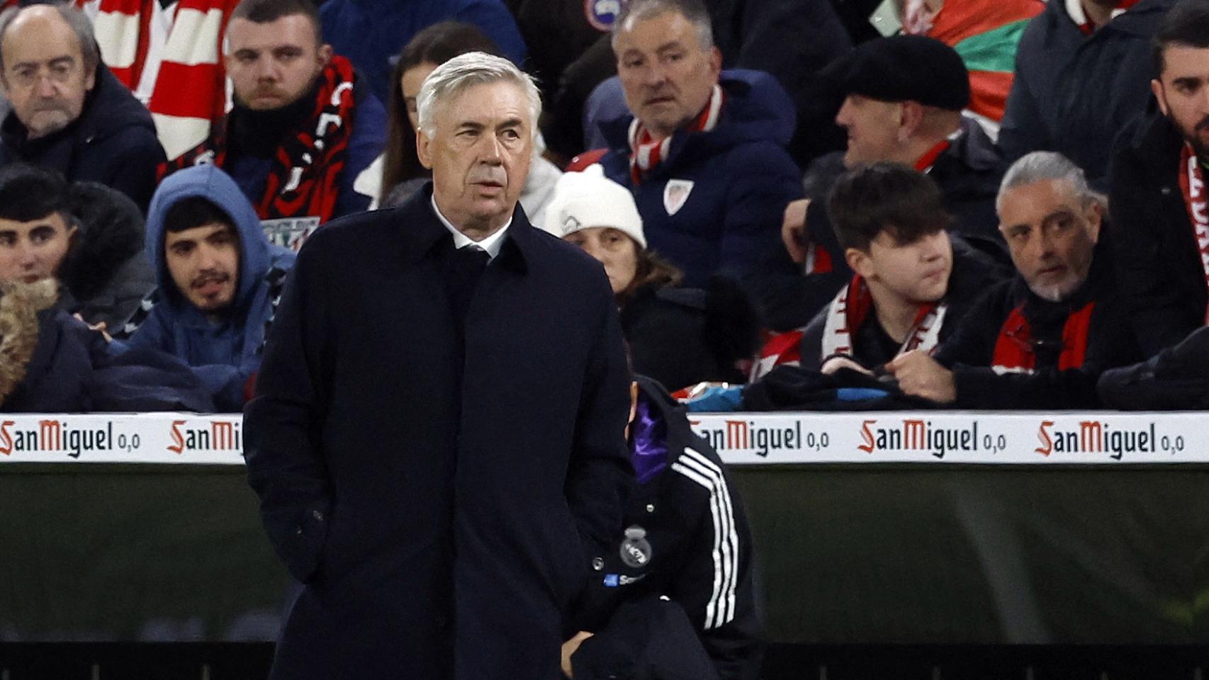 Carlo Ancelotti en San Mamés