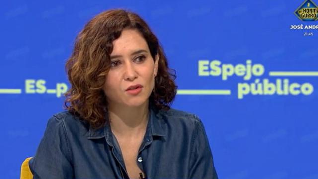 La presidente de la Comunidad de Madrid, Isabel Díaz Ayuso, este lunes en Antena 3.