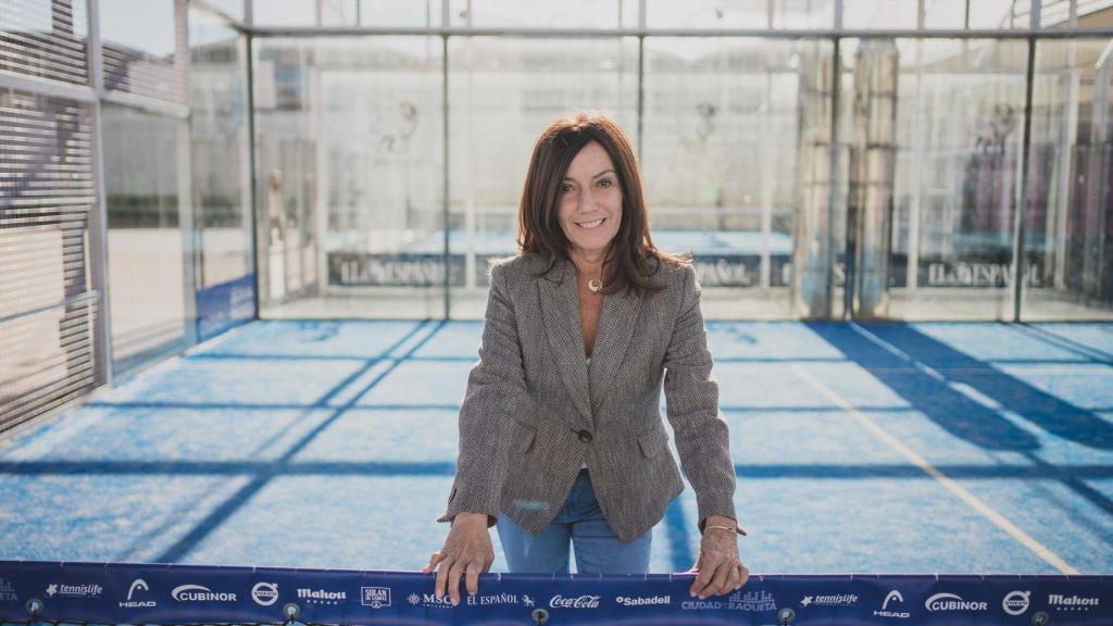 Marina Hernanz en una de sus pistas de Ciudad de la Raqueta.