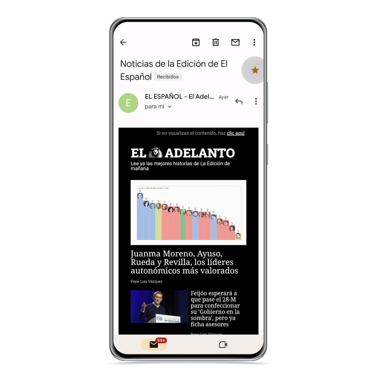 Correos destacados en Gmail