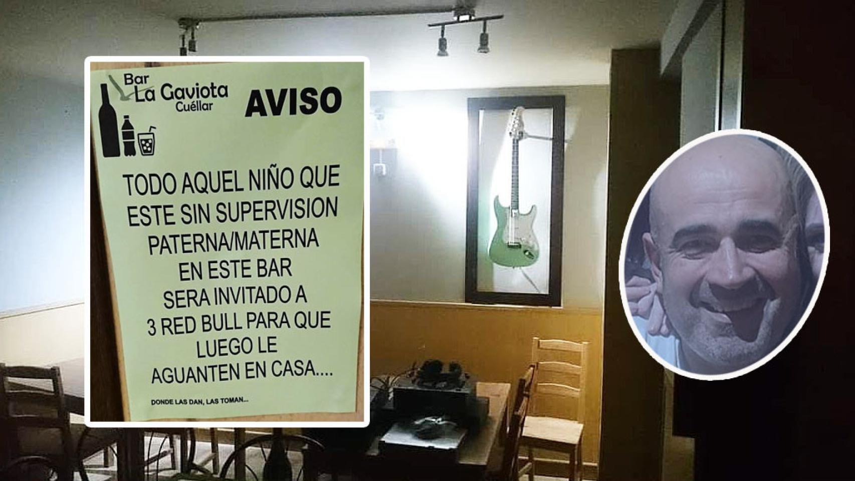 El bar La Gaviota, un cartel y su dueño