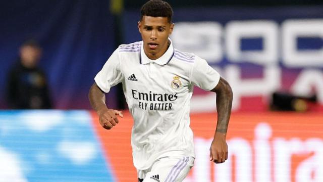 Vinicius Tobias, en un partido del Real Madrid