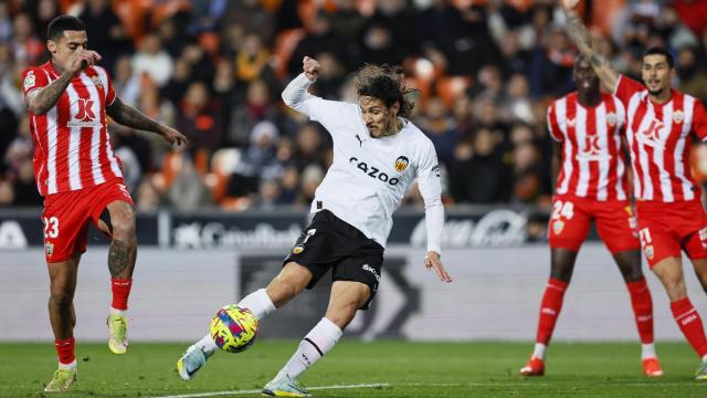 Edinson Cavani, en el Valencia - Almería de La Liga 2022/2023