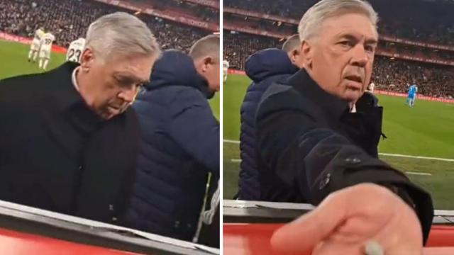 Carlo Ancelotti, en San Mamés.
